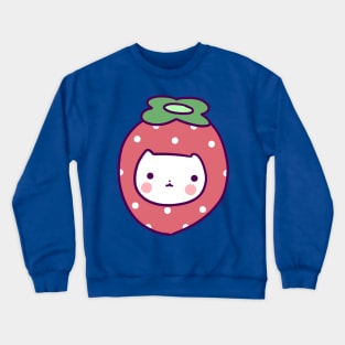 Strawberry Cat Face Crewneck Sweatshirt